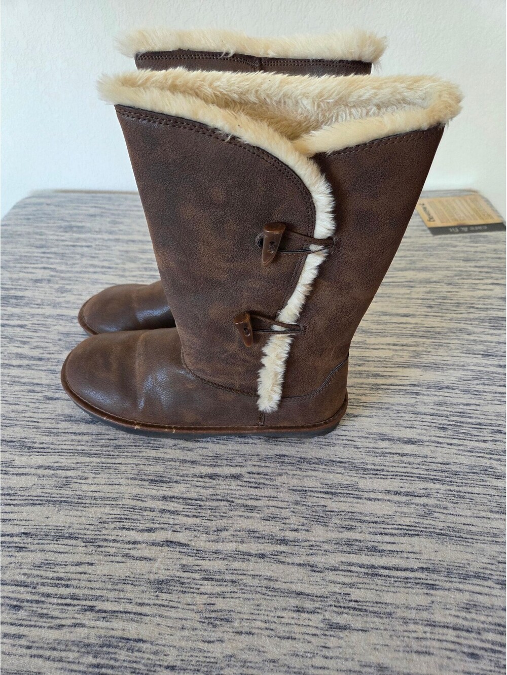 Bearpaw Brown Faux Fur Lined Mid-Calf Winter Boots